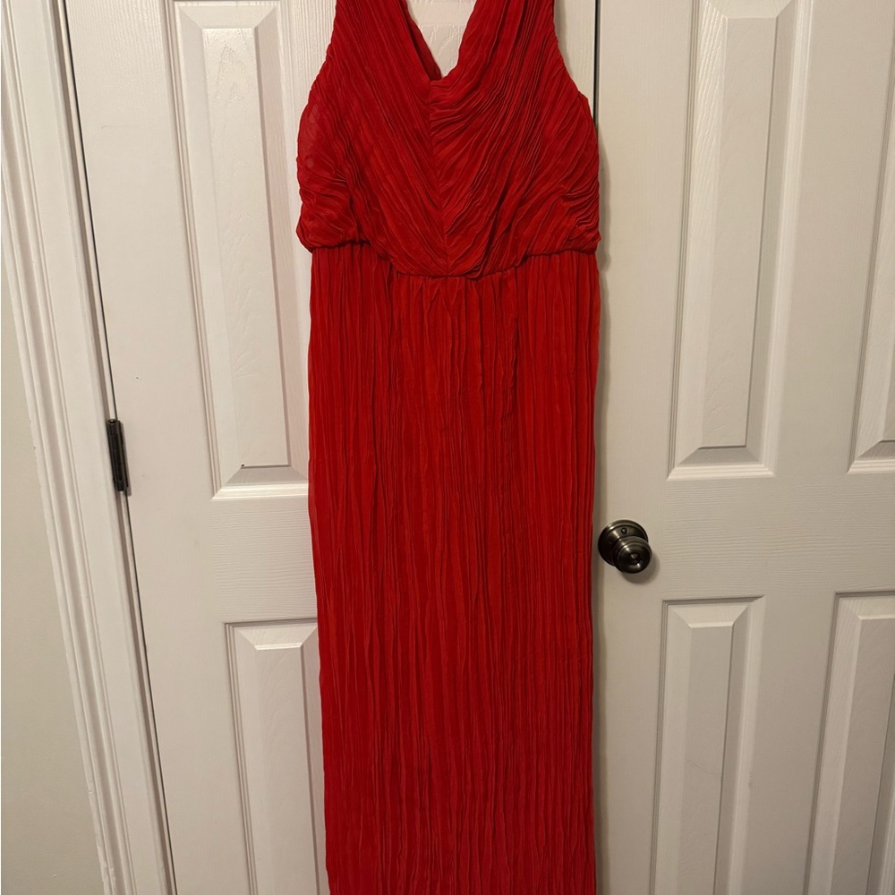 Black Label by Chico’s Vibrant Red Maxi Dress sz. 3